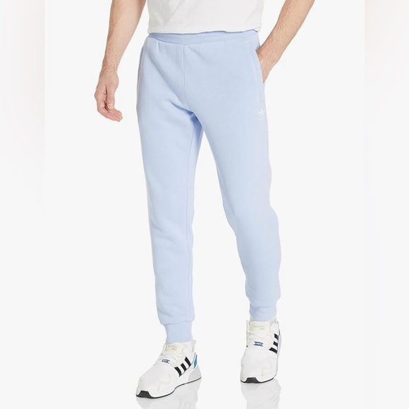 Adidas Originals Mens Light Blue Joggers Trefoil sz M - Picture 2 of 3